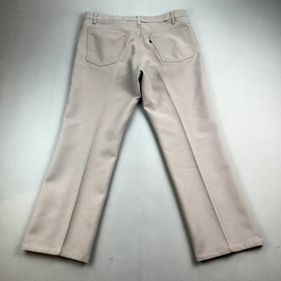 Vintage Levis Sta-Prest Pants Mens 38 Tan Khaki Straight Leg Dress Slacks 90s - Picture 5 of 13